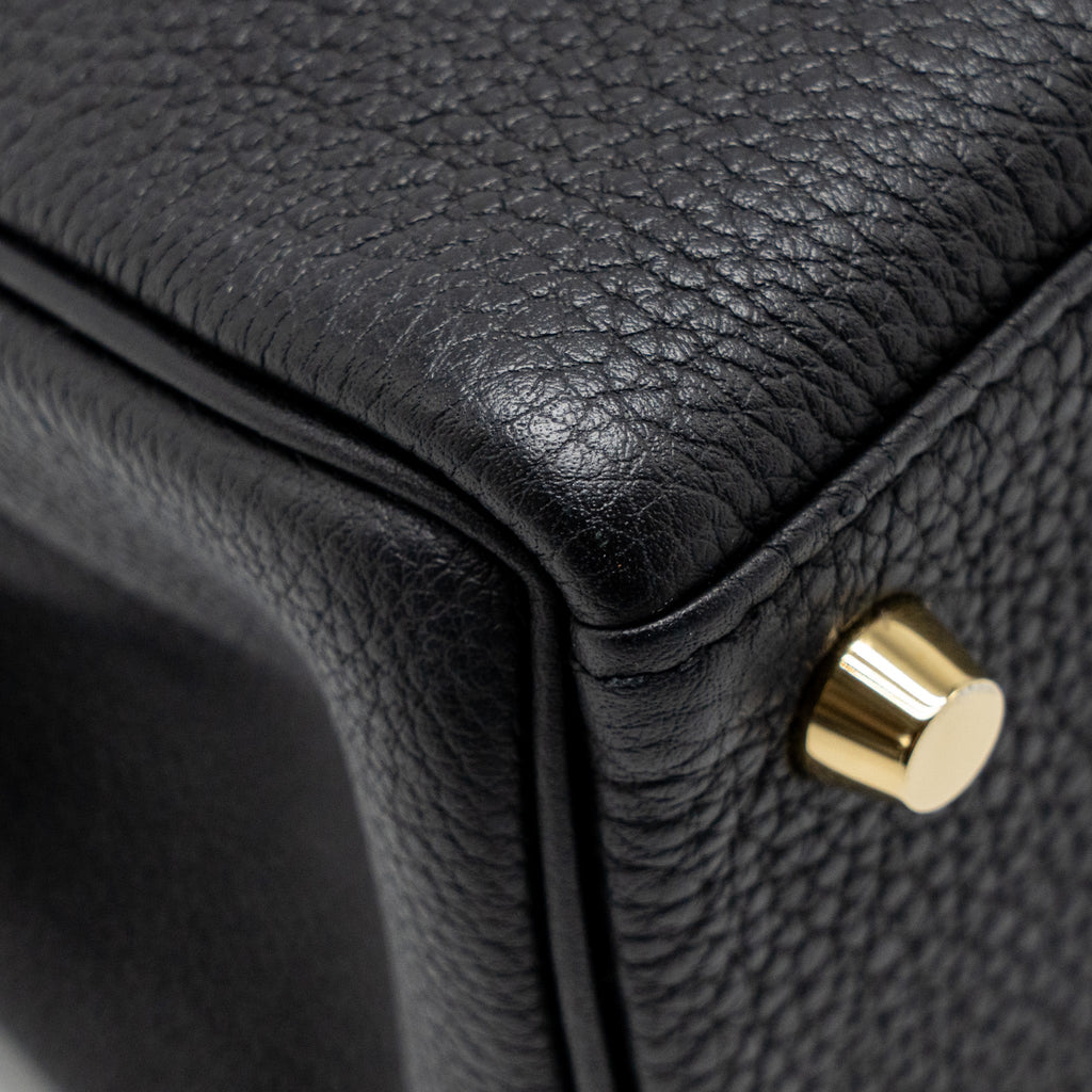 HERMES KELLY 25 TOGO BLACK GHW