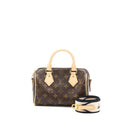 LOUIS VUITTON SPEEDY BANDOULIERE 20 MONOGRAM CANVAS BLACK STRAP