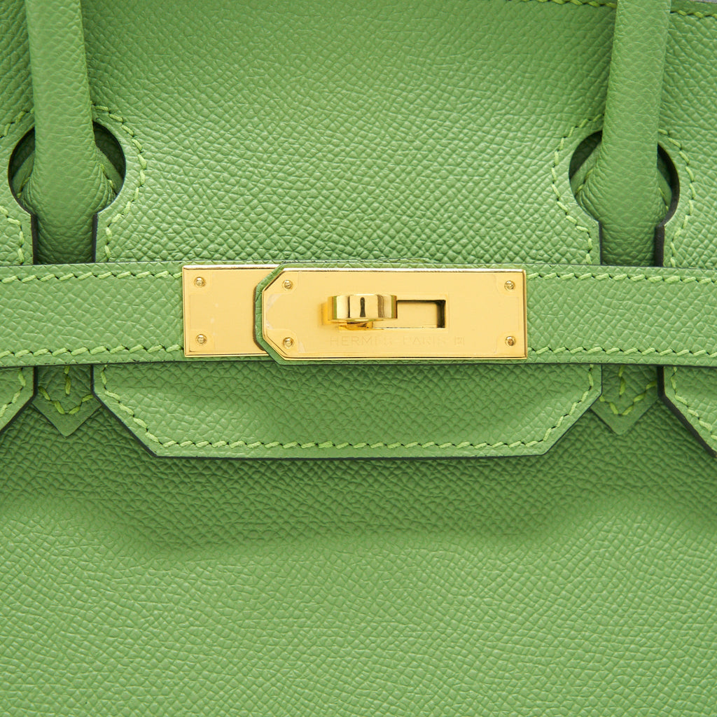 HERMES BIRKIN 30 SELLIER VERT CRIQUET GHW EPSOM LEATHER