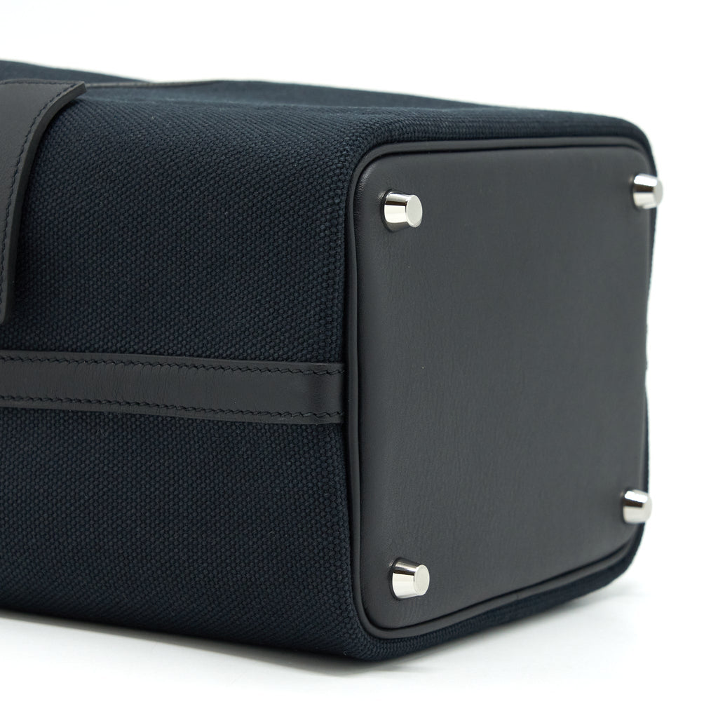 HERMES PICOTIN CARGO 18 SWIFT AND TOILE CANVAS BLACK SHW