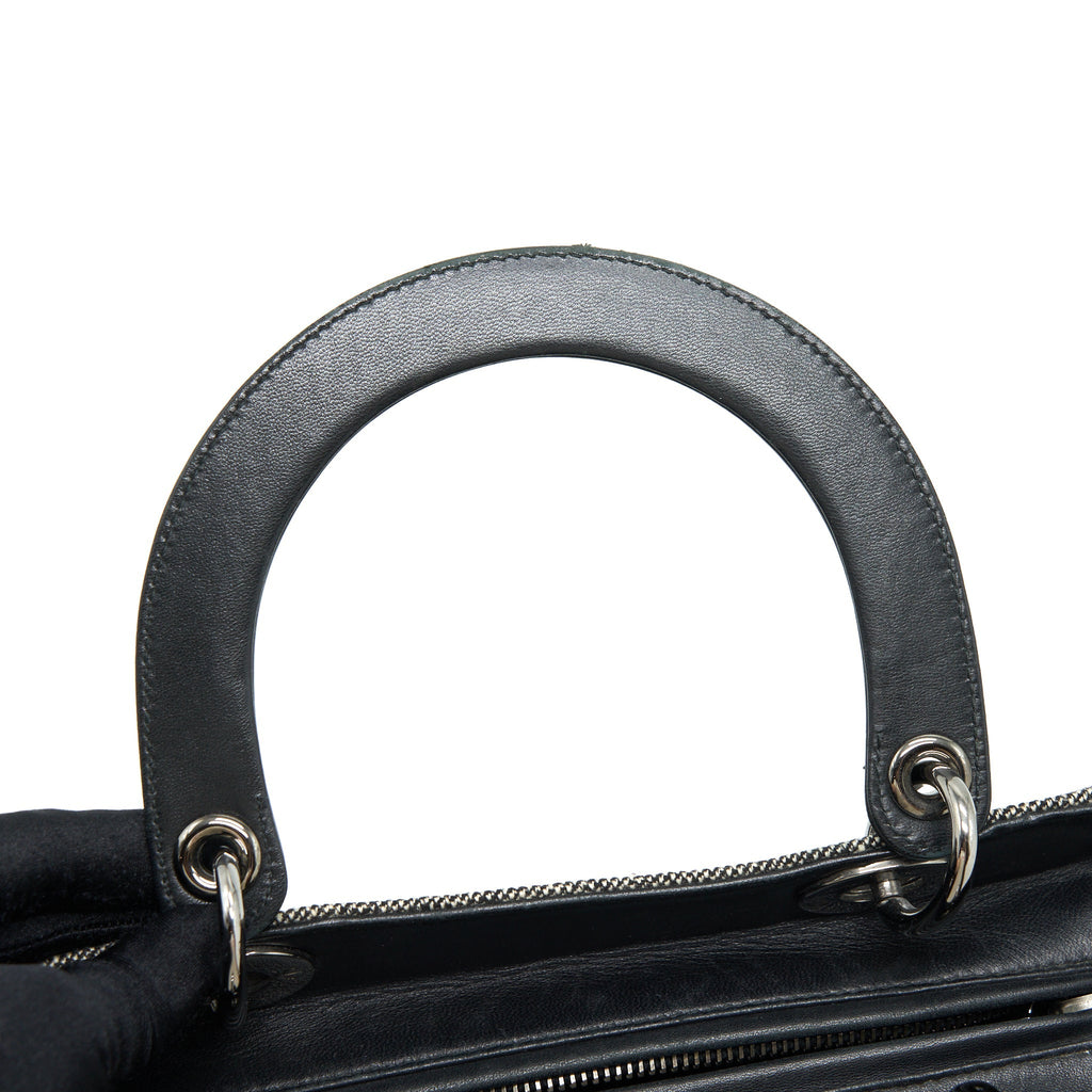DIOR LADY DIOR MEDIUM FABRIC DARK GREY SHW