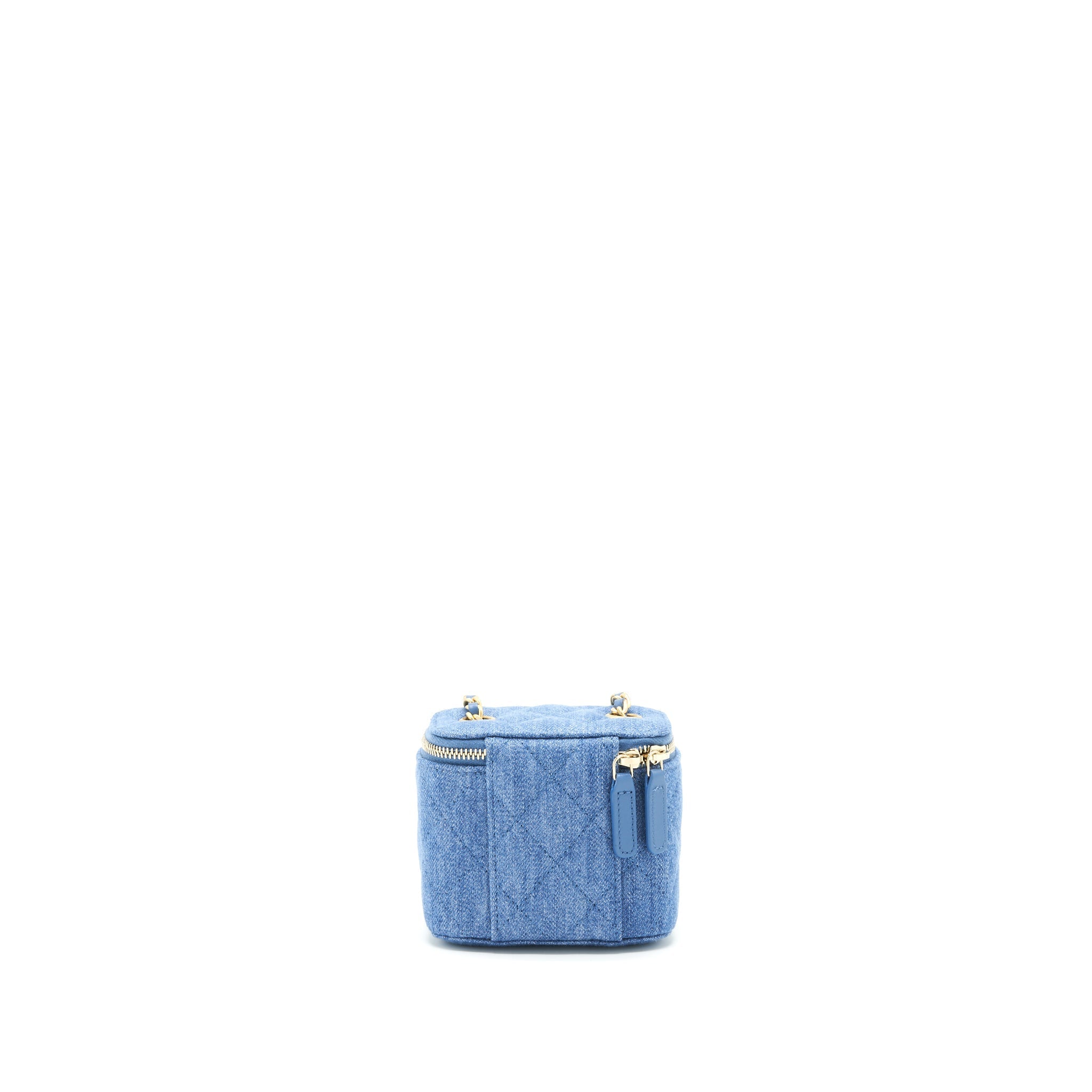 CHANEL 22C PEARL CRUSH MINI VANITY WITH CHAIN DENIM GHW