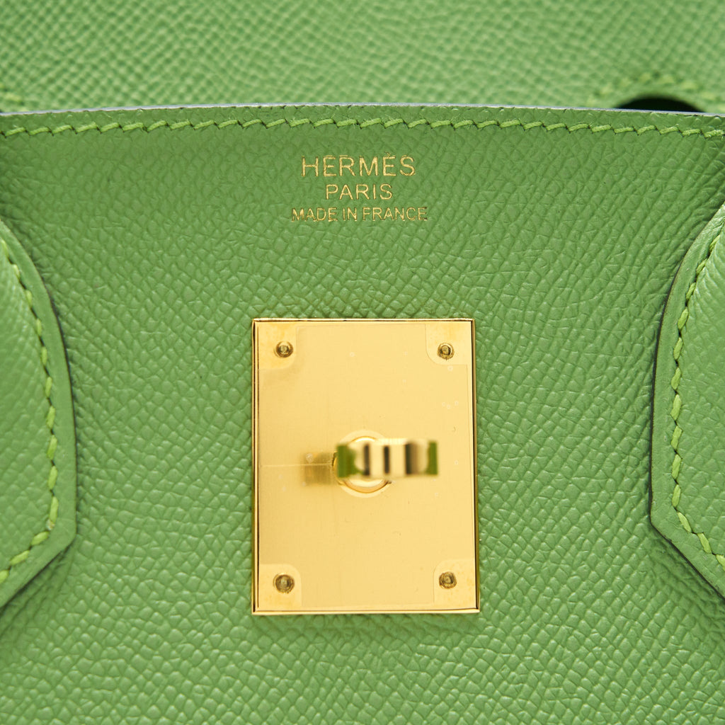 HERMES BIRKIN 30 SELLIER VERT CRIQUET GHW EPSOM LEATHER
