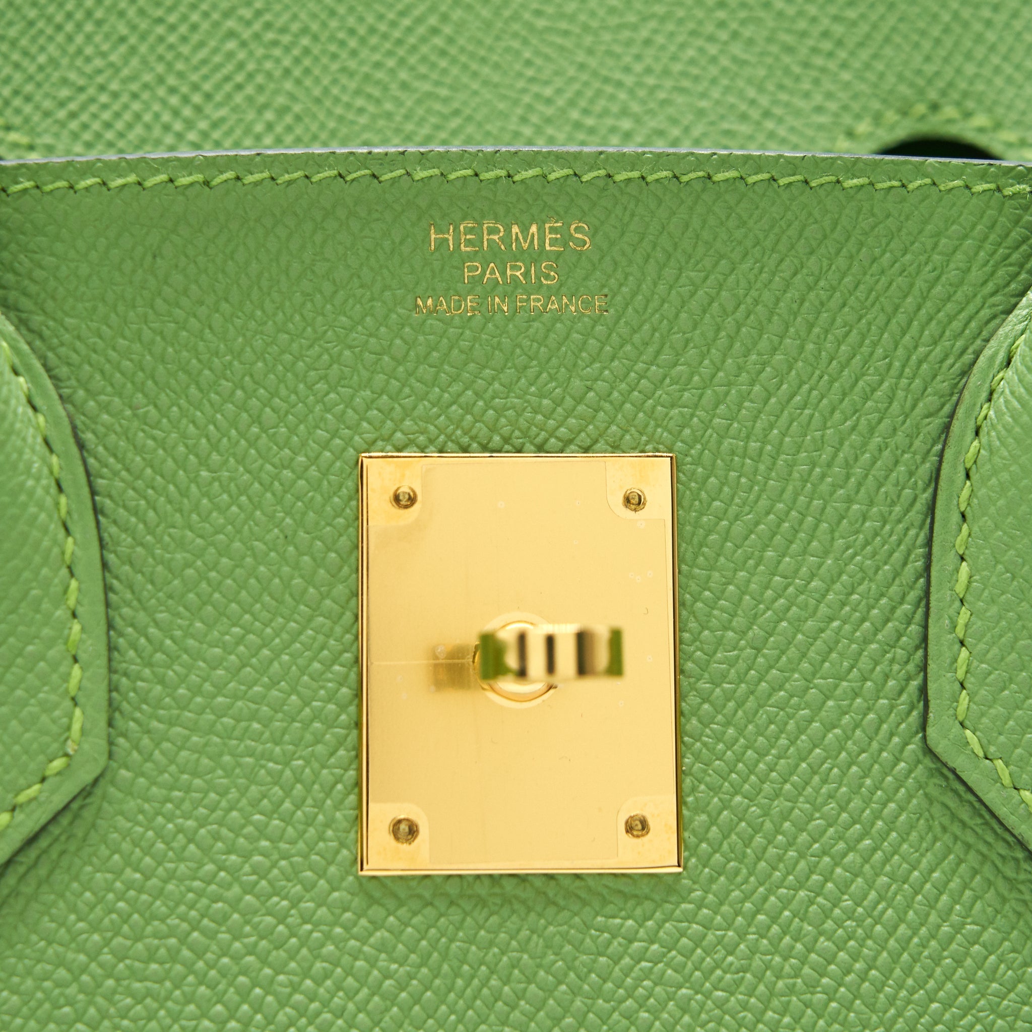 HERMES BIRKIN 30 SELLIER VERT CRIQUET GHW EPSOM LEATHER