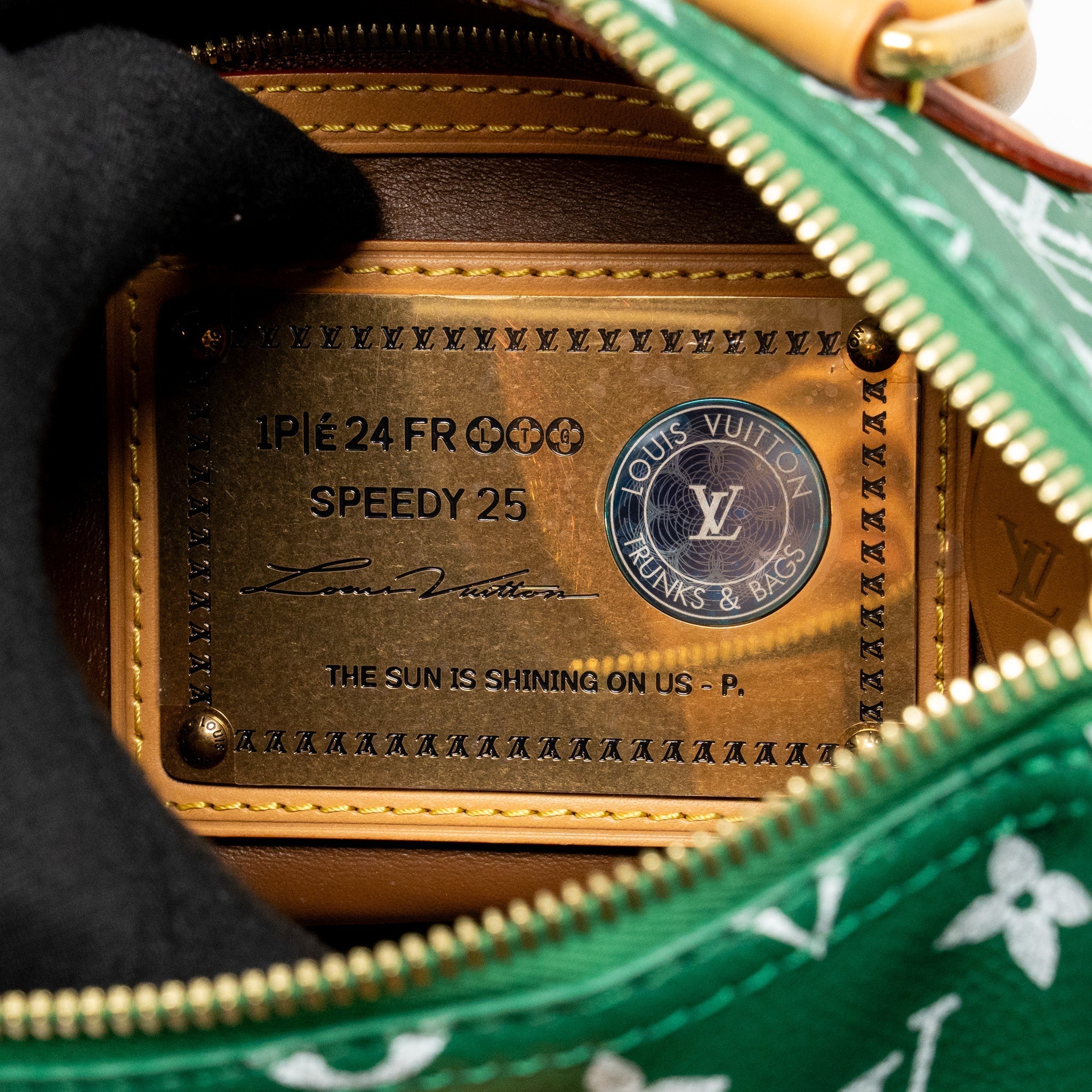 LOUIS VUITTON SPEEDY P9 BANDOULIERE 25 SOFT CALFSKIN GREEN GHW