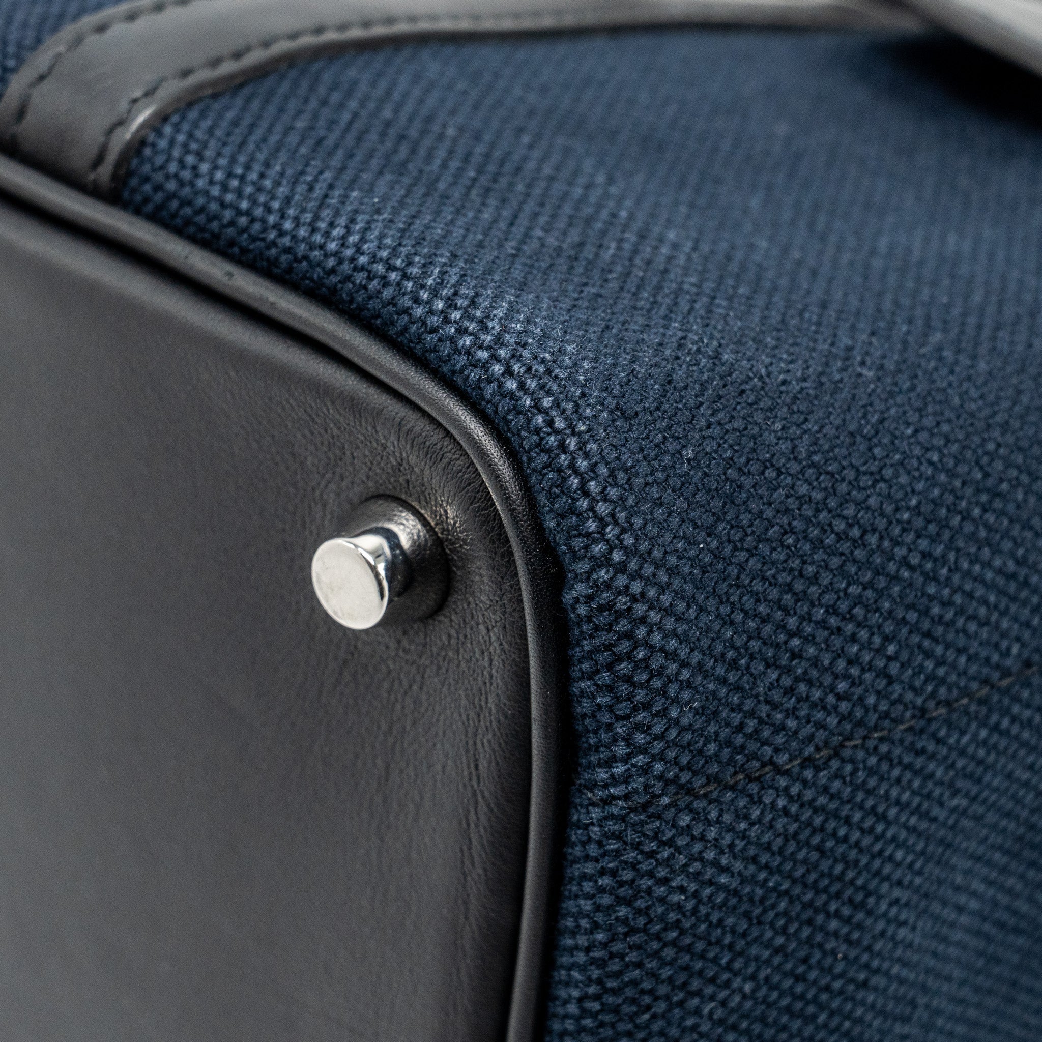 HERMES PICOTIN CARGO 18 LOCK BAG CANVAS/SWIFT BLUE MARINE/BLACK SHW