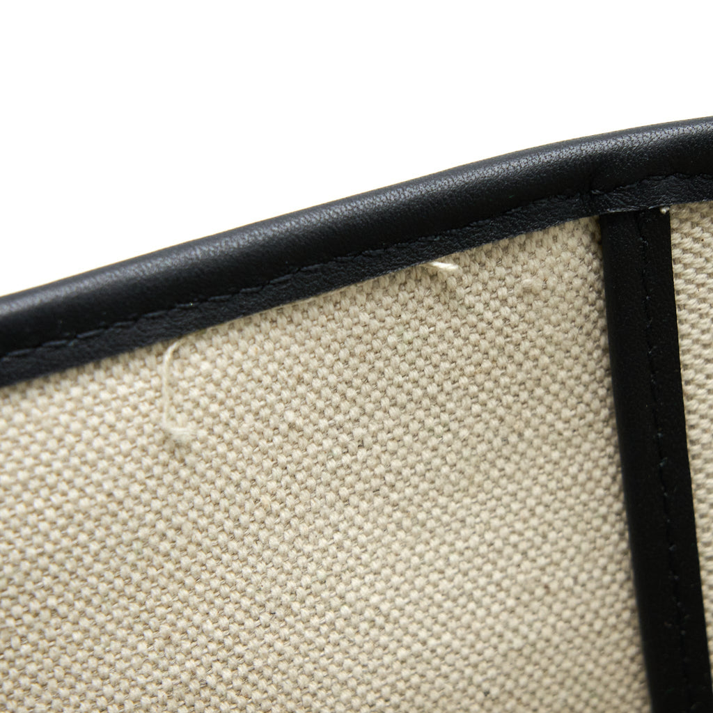 BOTTEGA VENETA LARGE ARCO TOTE CANVAS NATURAL / BLACK