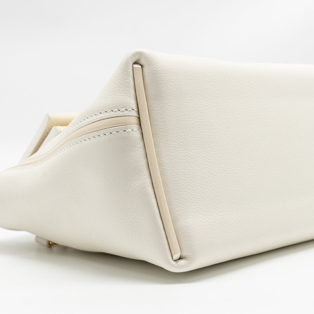 HERMES MINI 2424 24/24-21 BAG EVERCOLOR/SWIFT BLANC/NATA GHW