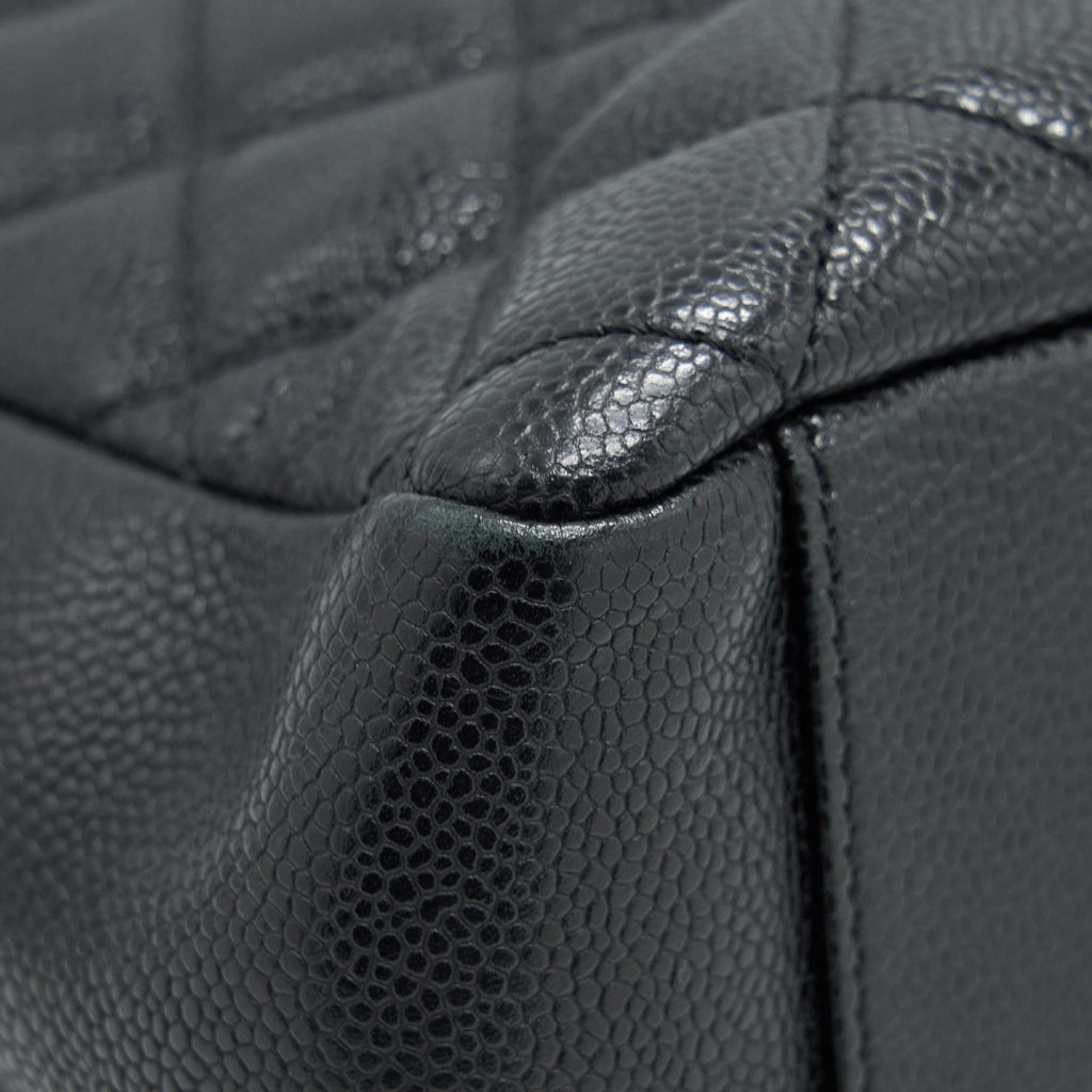 CHANEL GRAND SHOPPING TOTE CAVIAR BLACK GHW SERIAL 17