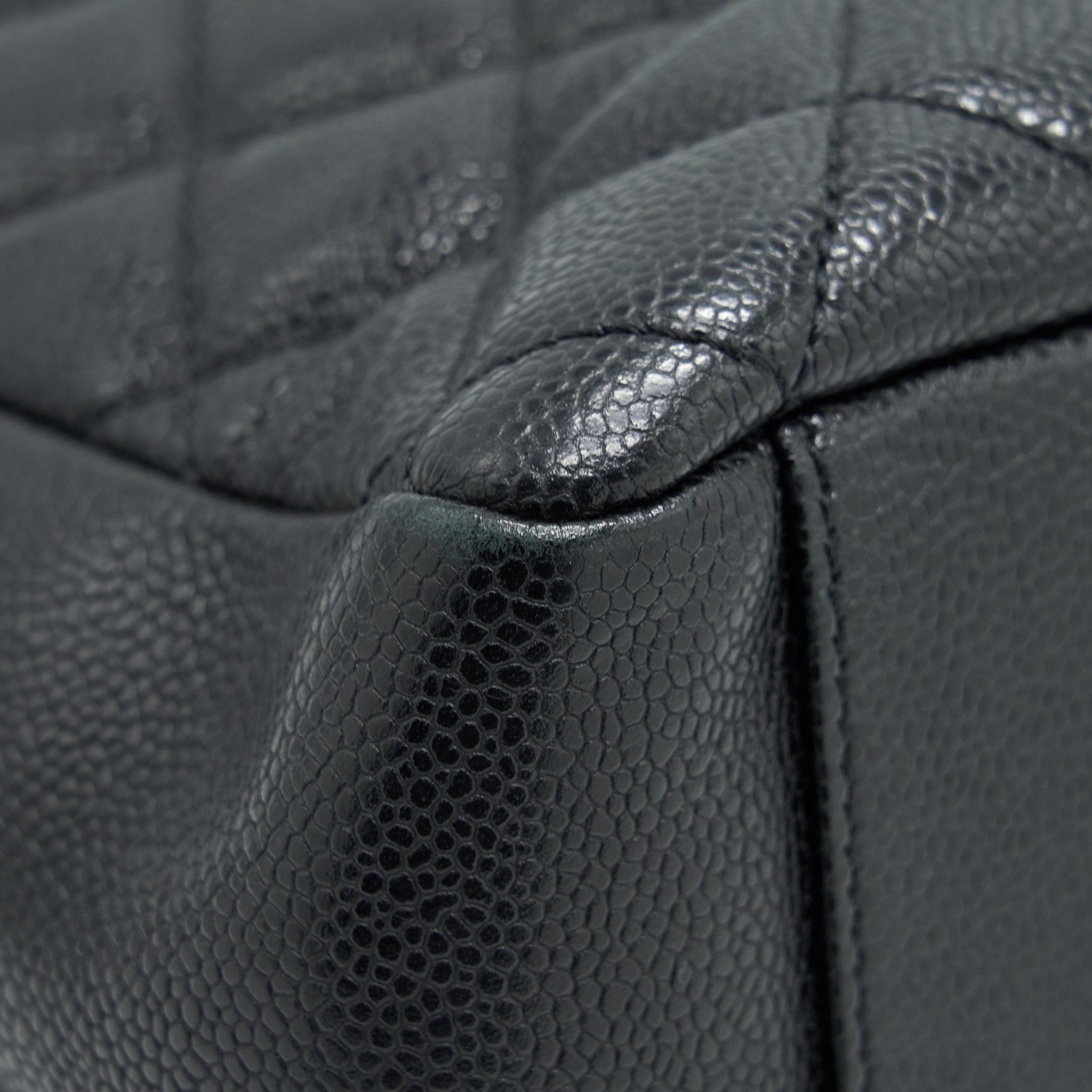 CHANEL GRAND SHOPPING TOTE CAVIAR BLACK GHW SERIAL 17
