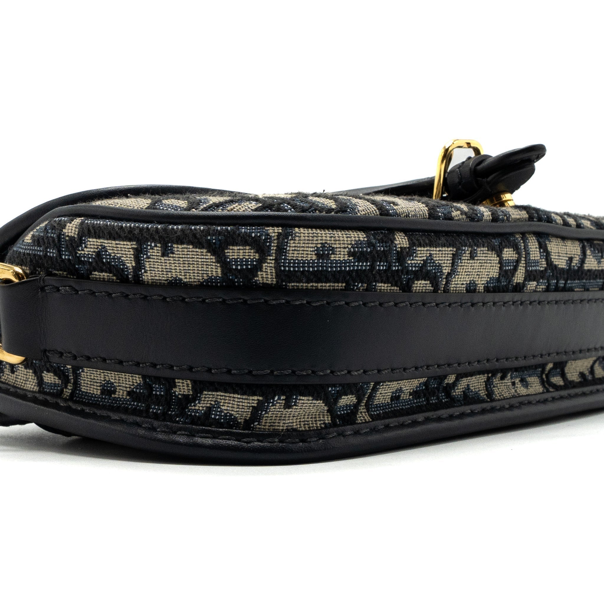 DIOR BOBBY EAST-WEST BAG BLUE OBLIQUE JACQUARD GHW
