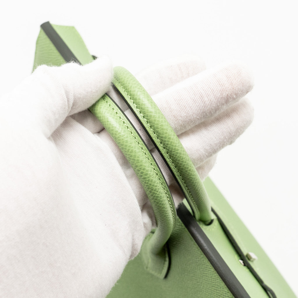 HERMES BIRKIN 25 EPSOM VERT CRIQUET SHW