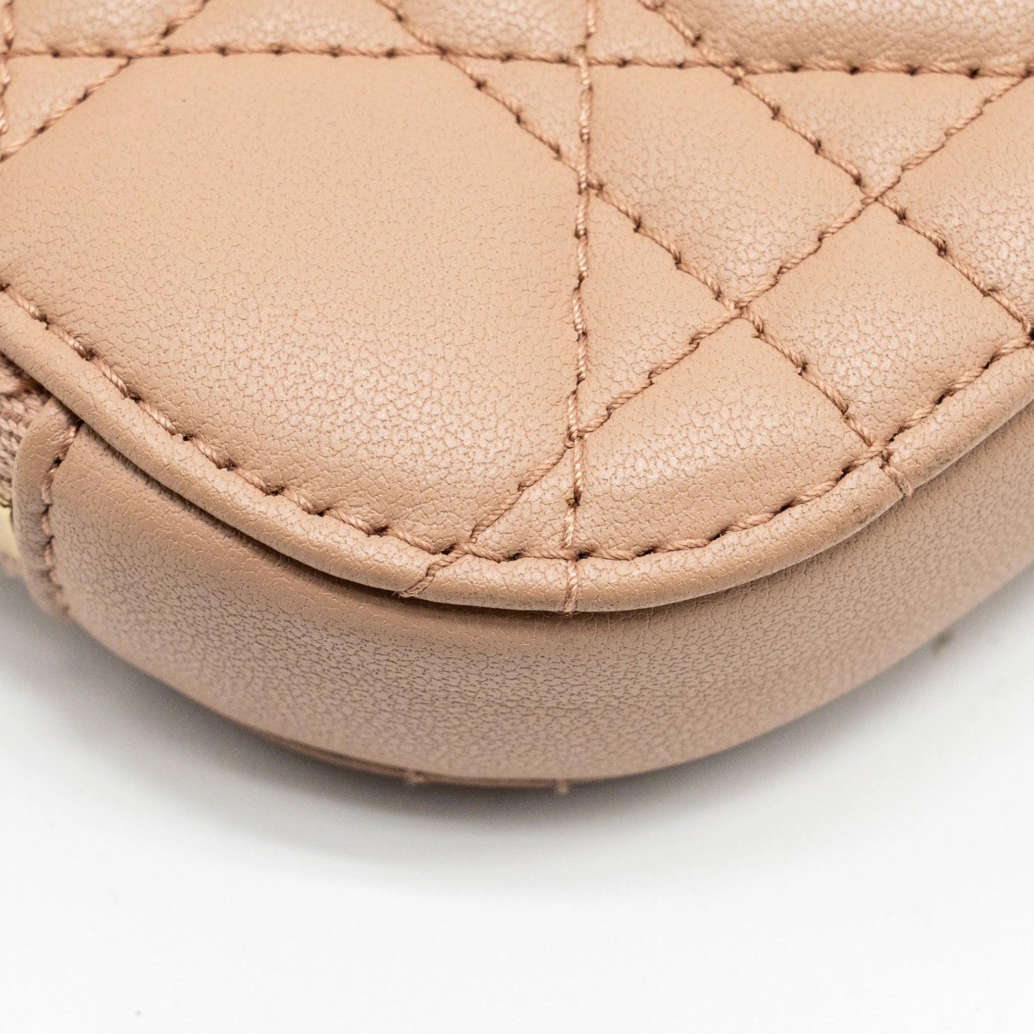DIOR LADY DIOR CALL'IN DIOR PHONE HOLDER LAMBSKIN DUSTY PINK LGHW