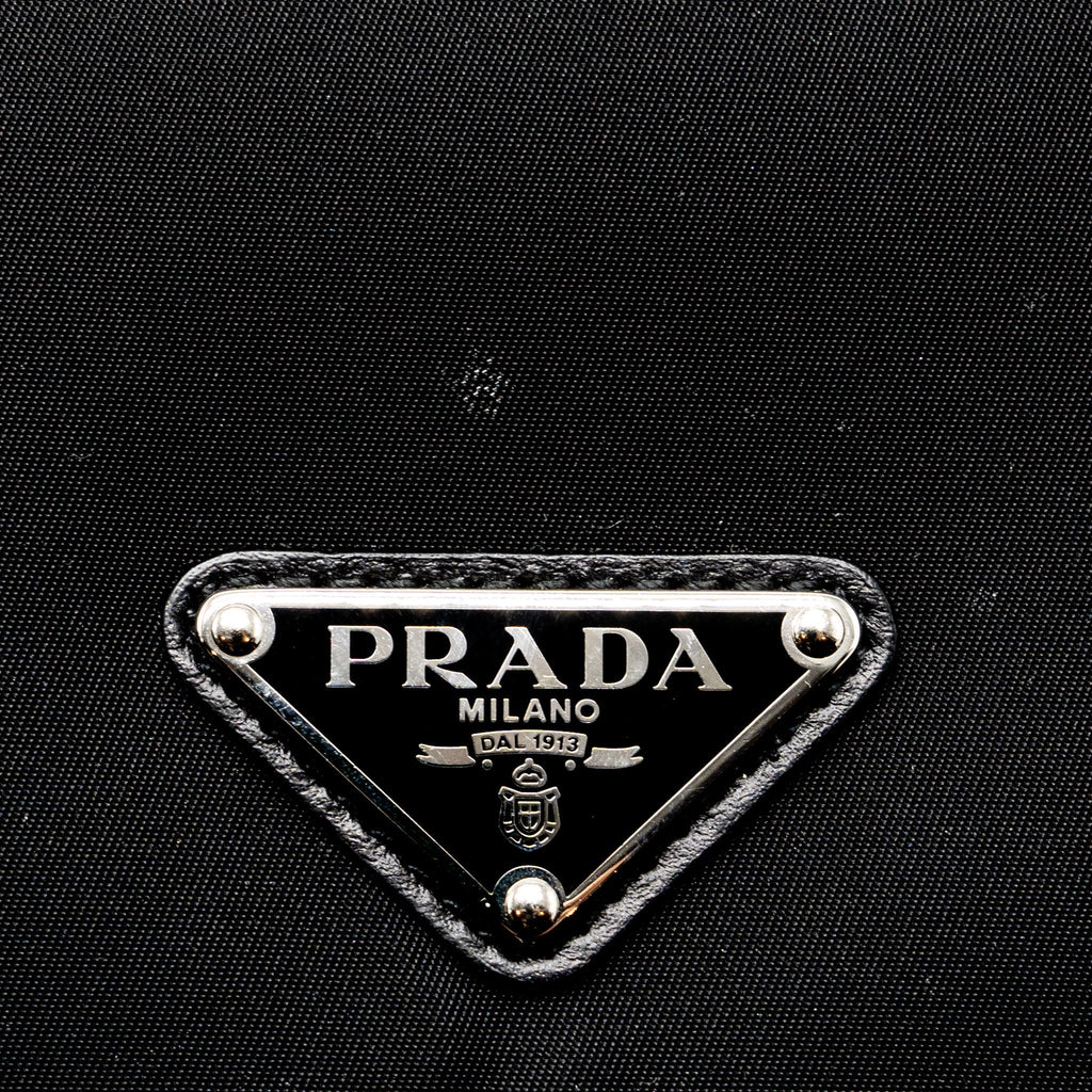 PRADA MINIBORSE BAG NYLON/LEATHER BLACK SHW