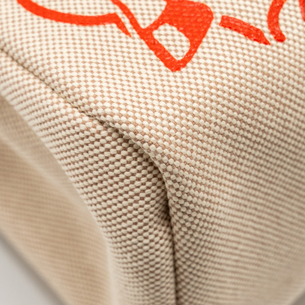 HERMES HERBAG ZIP 31 PEGASE POP CANVAS/HUNTER CAPUCINE/ECRU-BEIGE/NATURE SHW