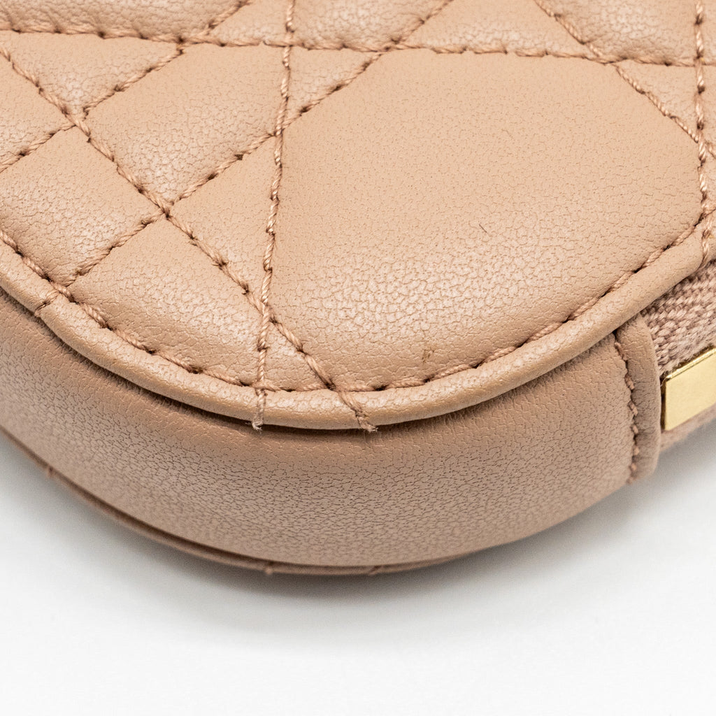 DIOR LADY DIOR CALL'IN DIOR PHONE HOLDER LAMBSKIN DUSTY PINK LGHW