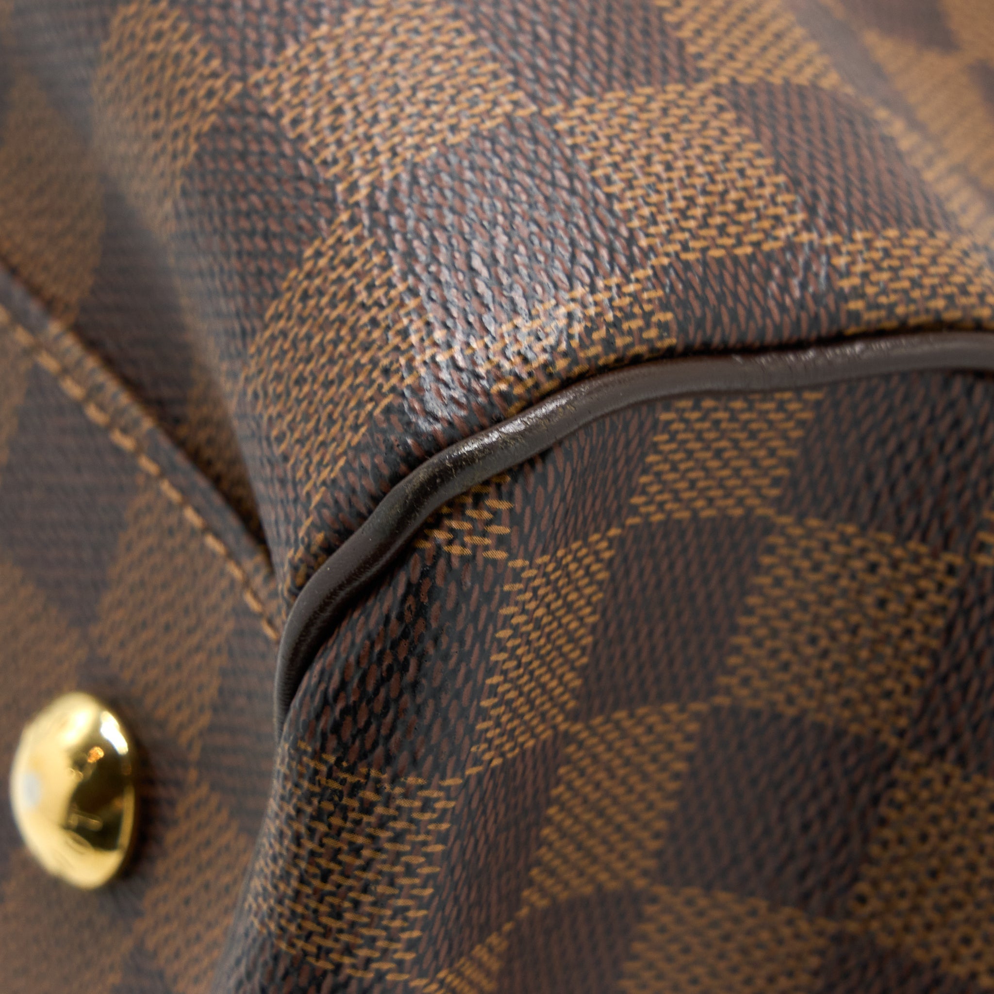 LOUIS VUITTON TREVI BAG DAMIER EBENE CANVAS GHW