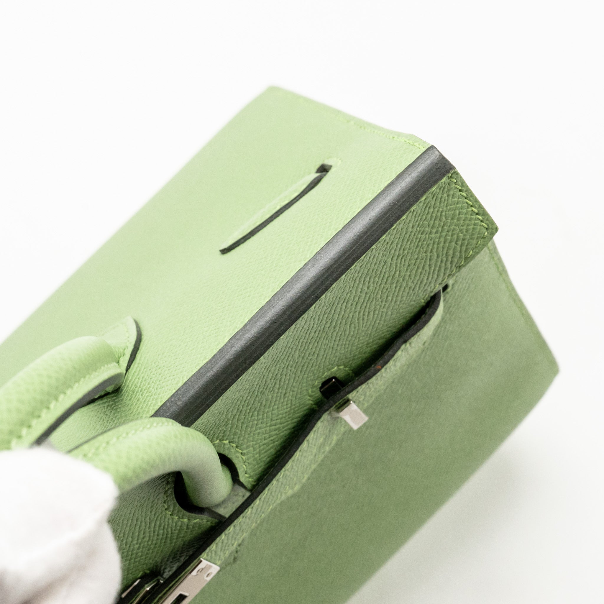 HERMES BIRKIN 25 EPSOM VERT CRIQUET SHW