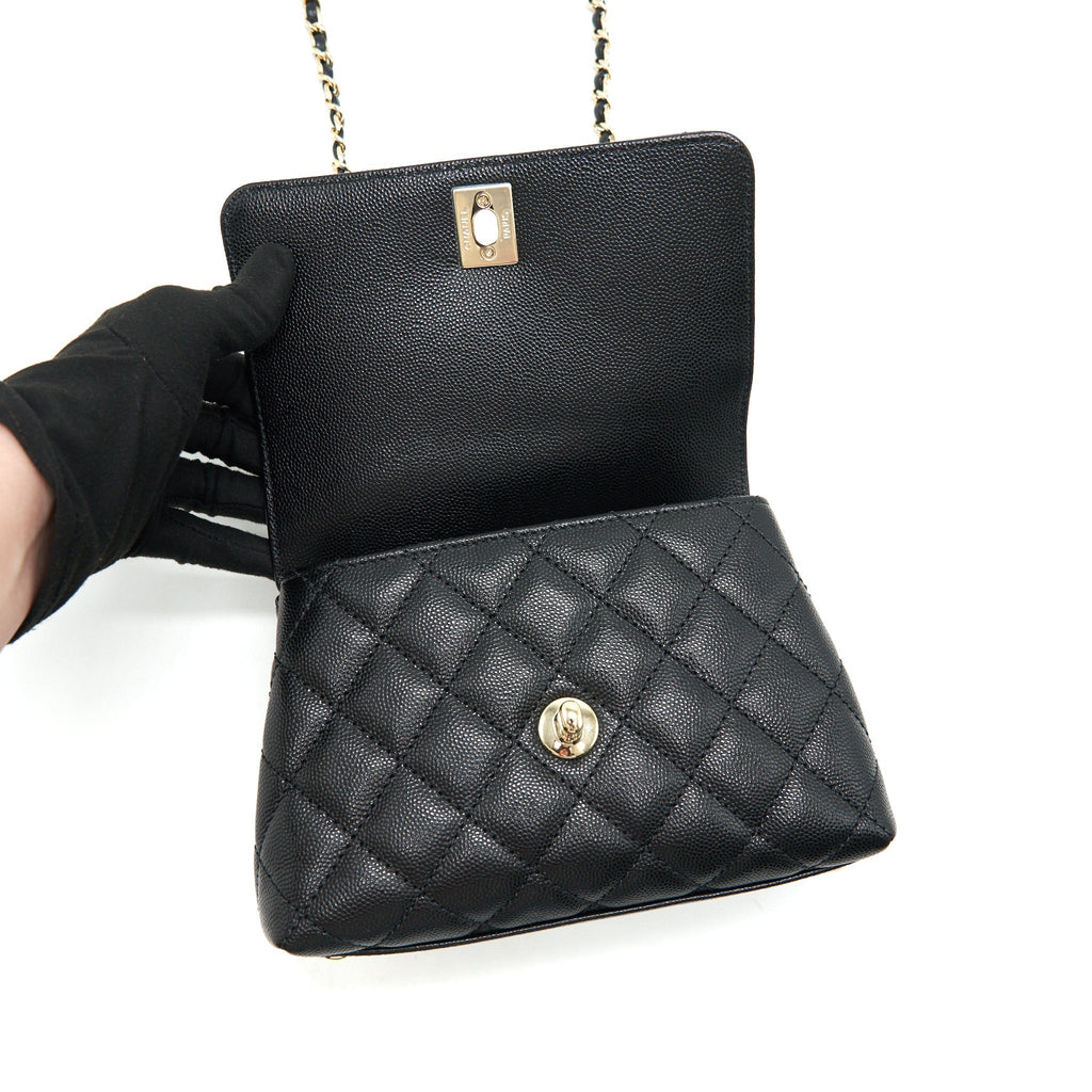 CHANEL EXTRA MINI COCO HANDLE BLACK LGHW