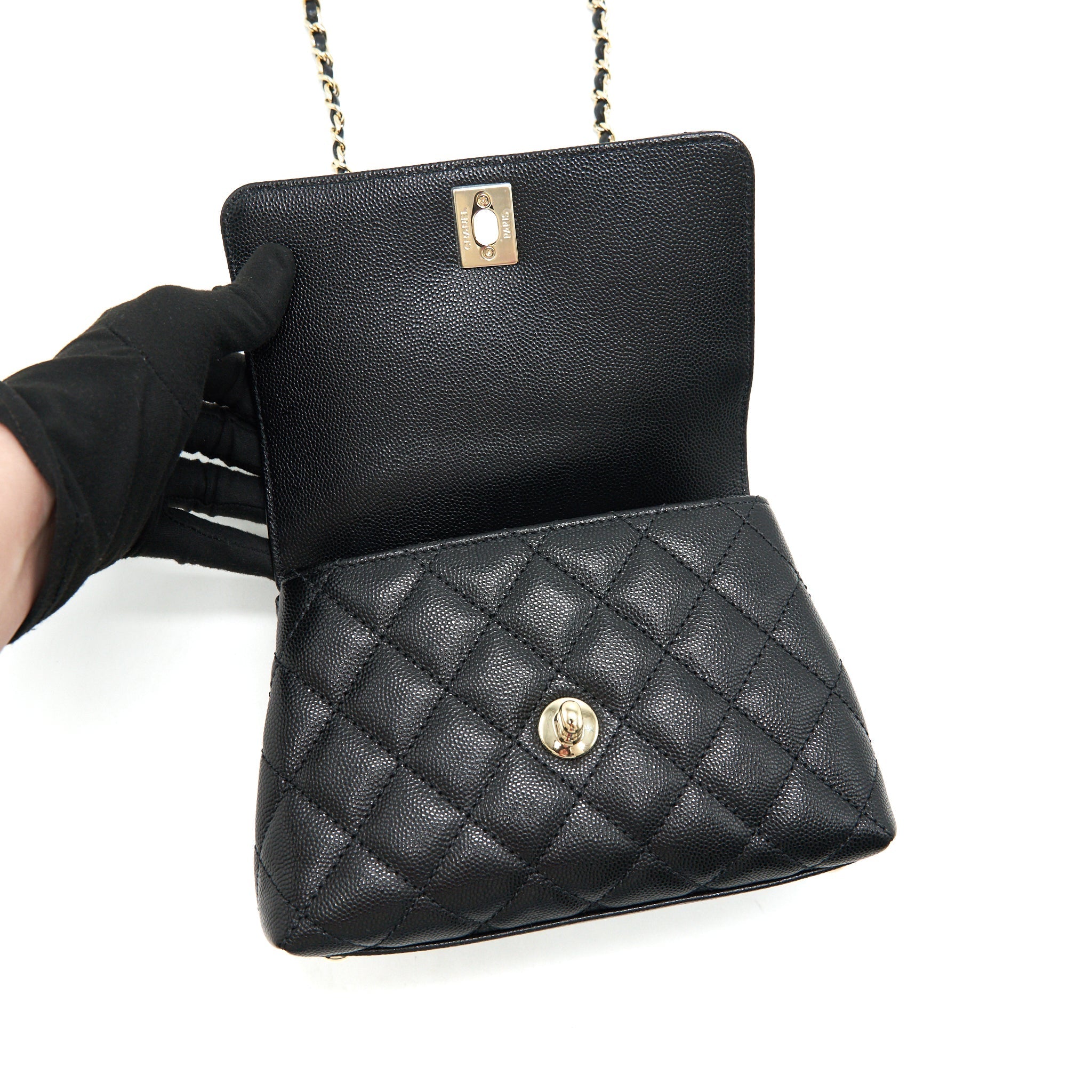 CHANEL EXTRA MINI COCO HANDLE BLACK LGHW
