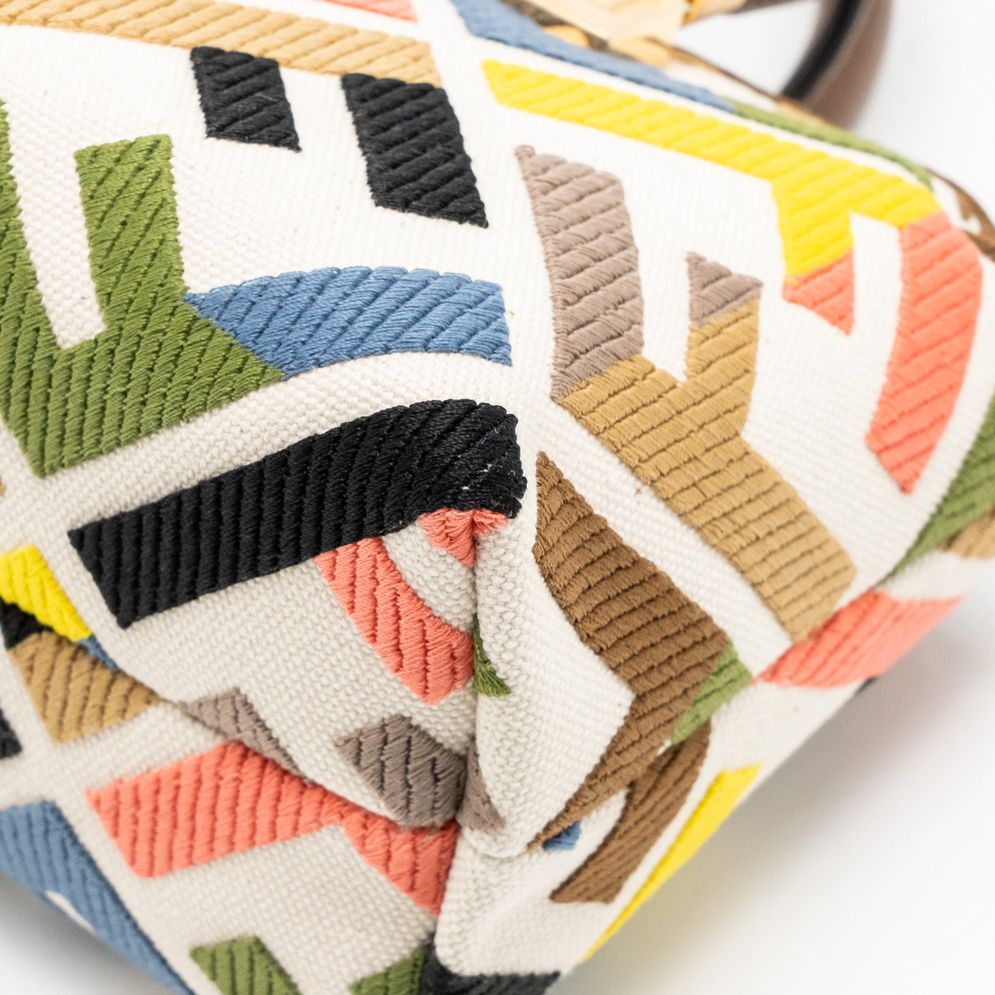 FENDI BY THE WAY MINI BAG EMBROIDERED FF CANVAS MULTICOLOUR GHW