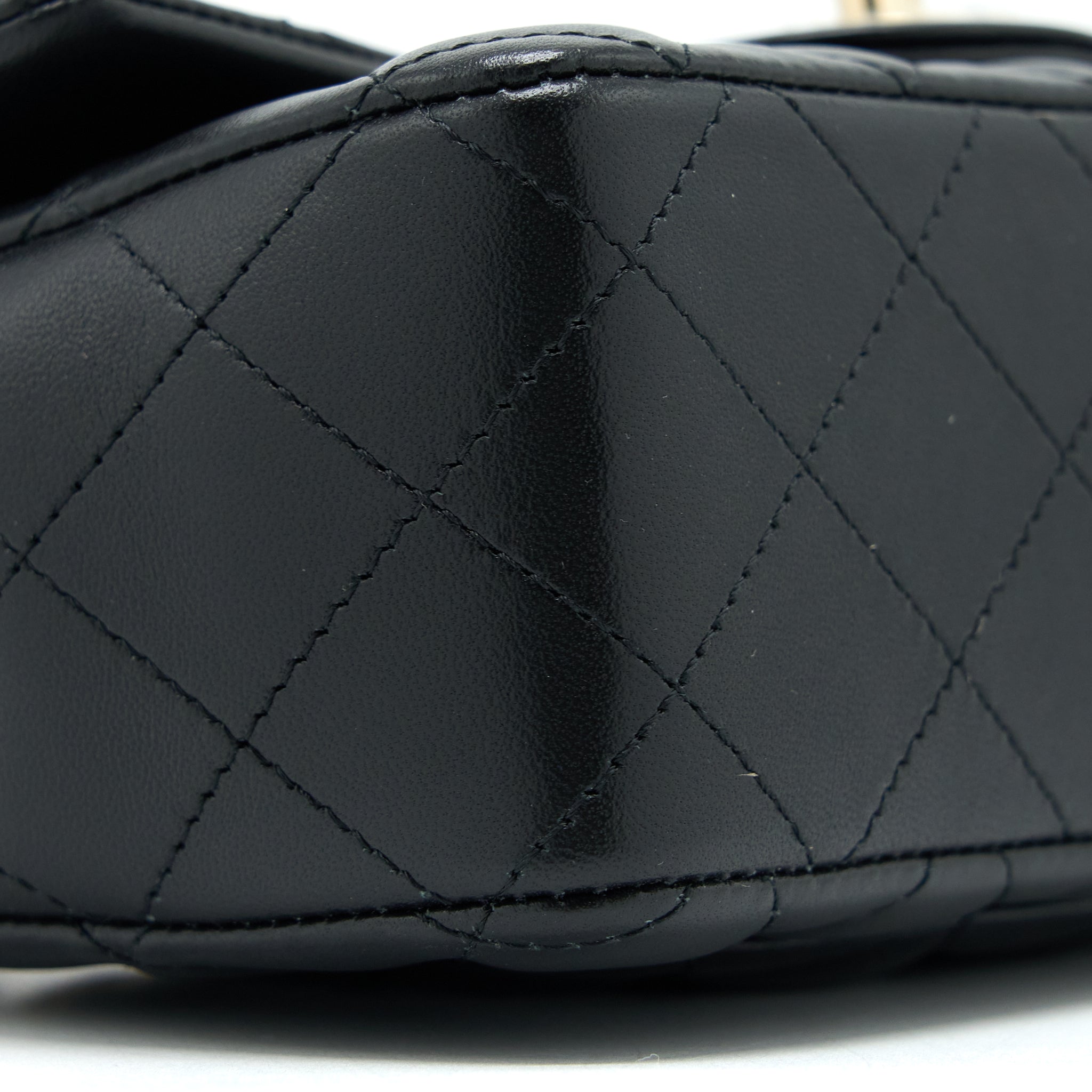CHANEL MINI RECTANGULAR FLAP BAG LAMBSKIN BLACK LGHW