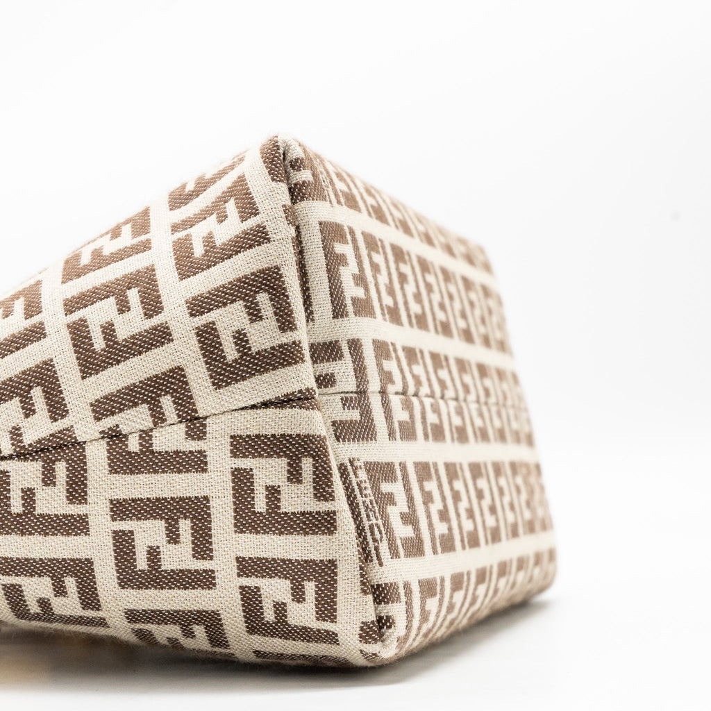 FENDI BY THE WAY MINI BAG FF CANVAS/LEATHER BROWN/CREAM GHW