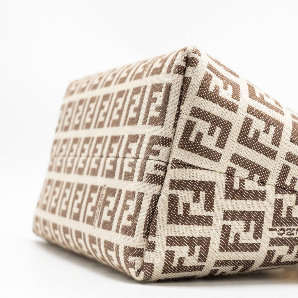 FENDI BY THE WAY MINI BAG FF CANVAS/LEATHER BROWN/CREAM GHW