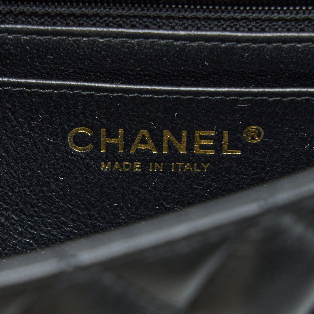 CHANEL MINI RECTANGULAR FLAP BAG LAMBSKIN BLACK LGHW