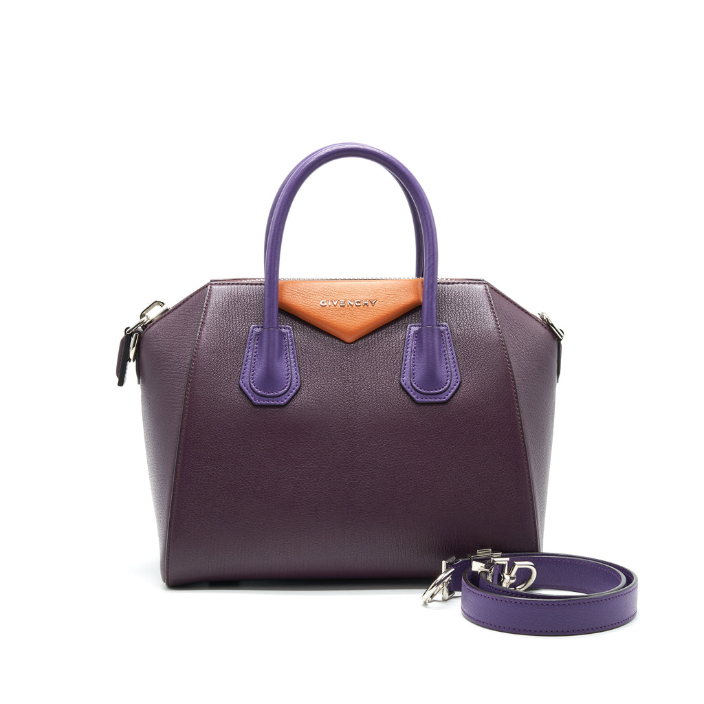GIVENCHY SMALL ANTIGONA BAG BURGUNDY MULTI COLOUR