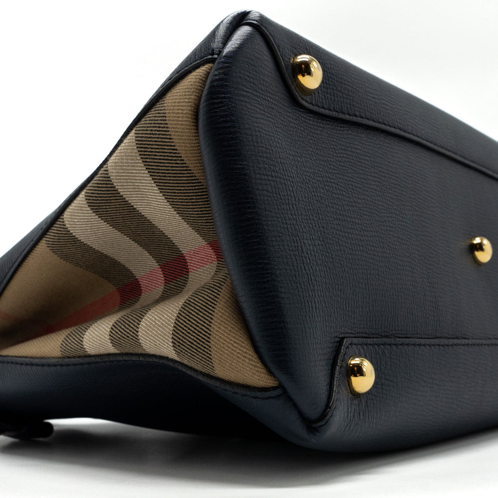 BURBERRY THE LARGE BANNER BAG CALFSKIN DARK BLUE/MULTICOLOUR GHW