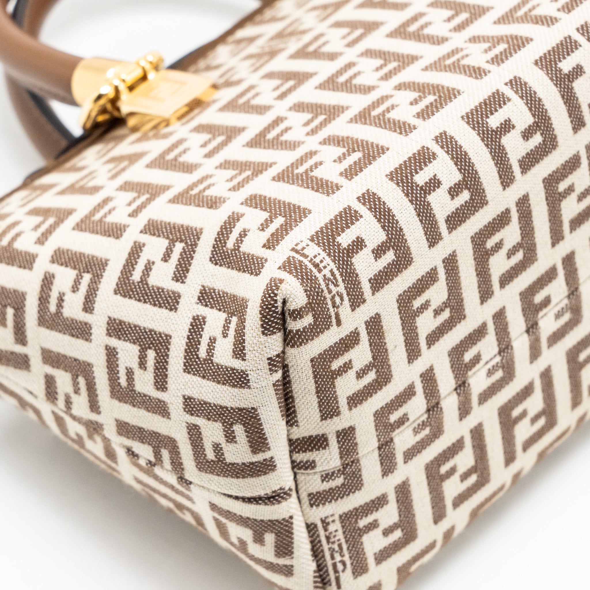 FENDI BY THE WAY MINI BAG FF CANVAS/LEATHER BROWN/CREAM GHW