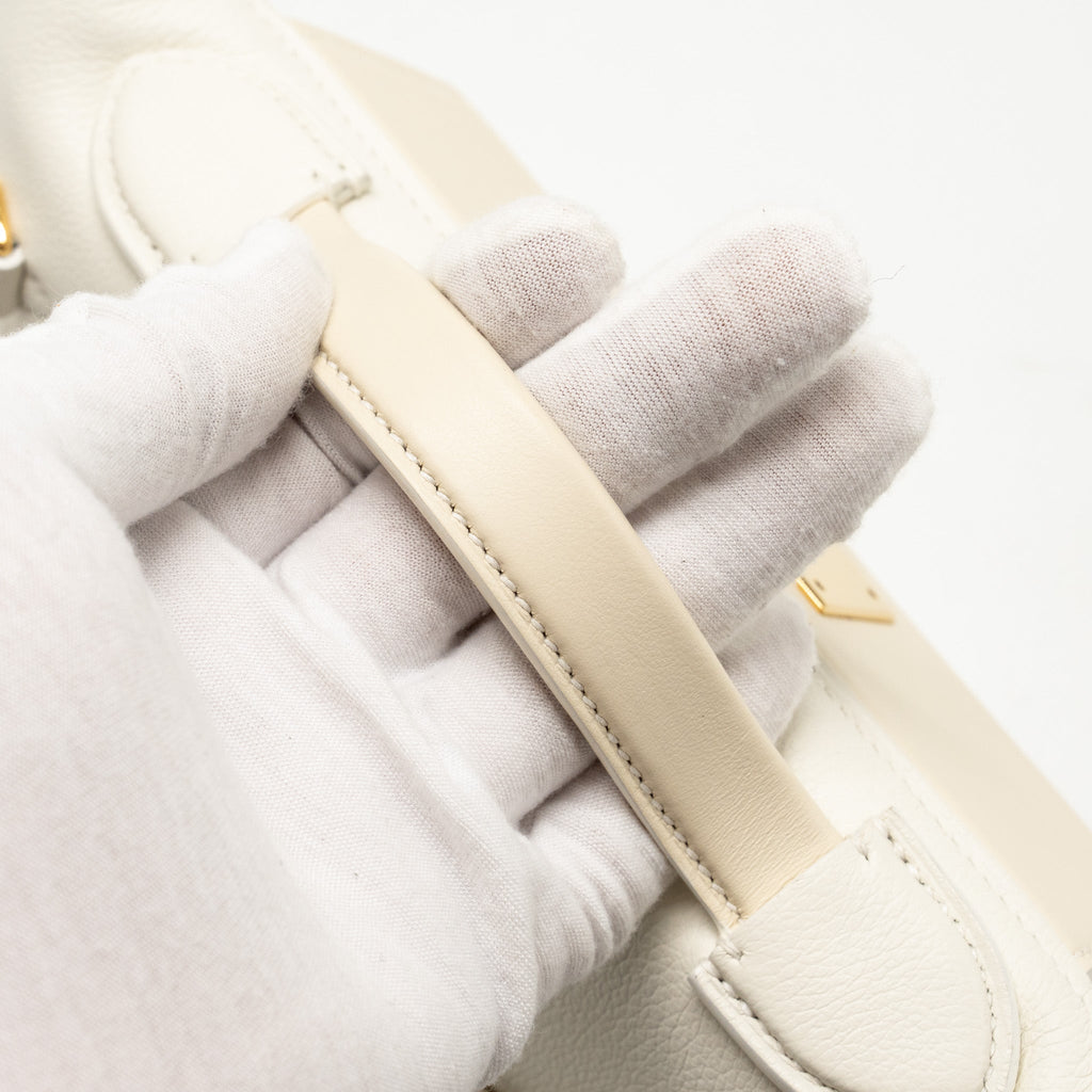 HERMES MINI 2424 24/24-21 BAG EVERCOLOR/SWIFT BLANC / NATA GHW