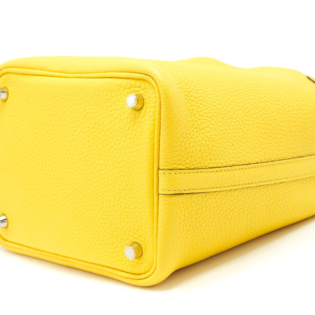 HERMES PICOTIN 18 LOCK BAG CLEMENCE JAUNE DE NAPLES SHW