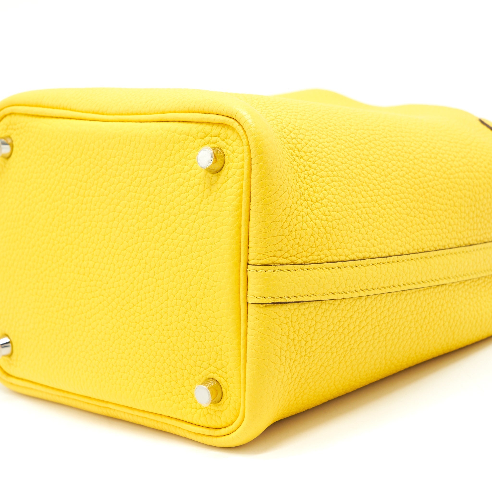 HERMES PICOTIN 18 LOCK BAG CLEMENCE JAUNE DE NAPLES SHW