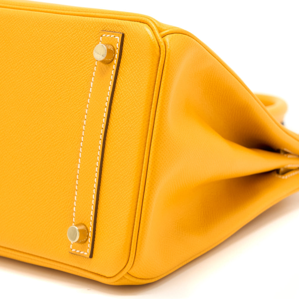 HERMES BIRKIN 30 EPSOM 9V JAUNE D’OR LGHW