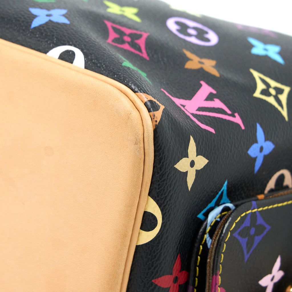 LOUIS VUITTON PETIT NOE BLACK MULTICOLOUR MONOGRAM CANVAS GHW