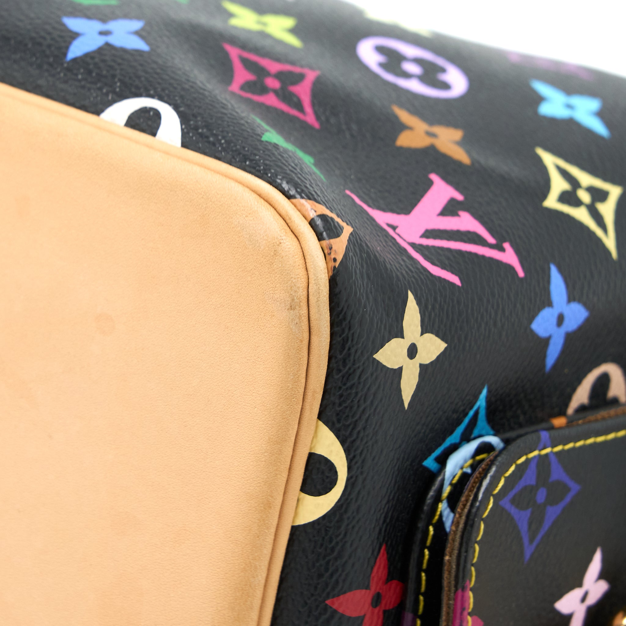 LOUIS VUITTON PETIT NOE BLACK MULTICOLOUR MONOGRAM CANVAS GHW