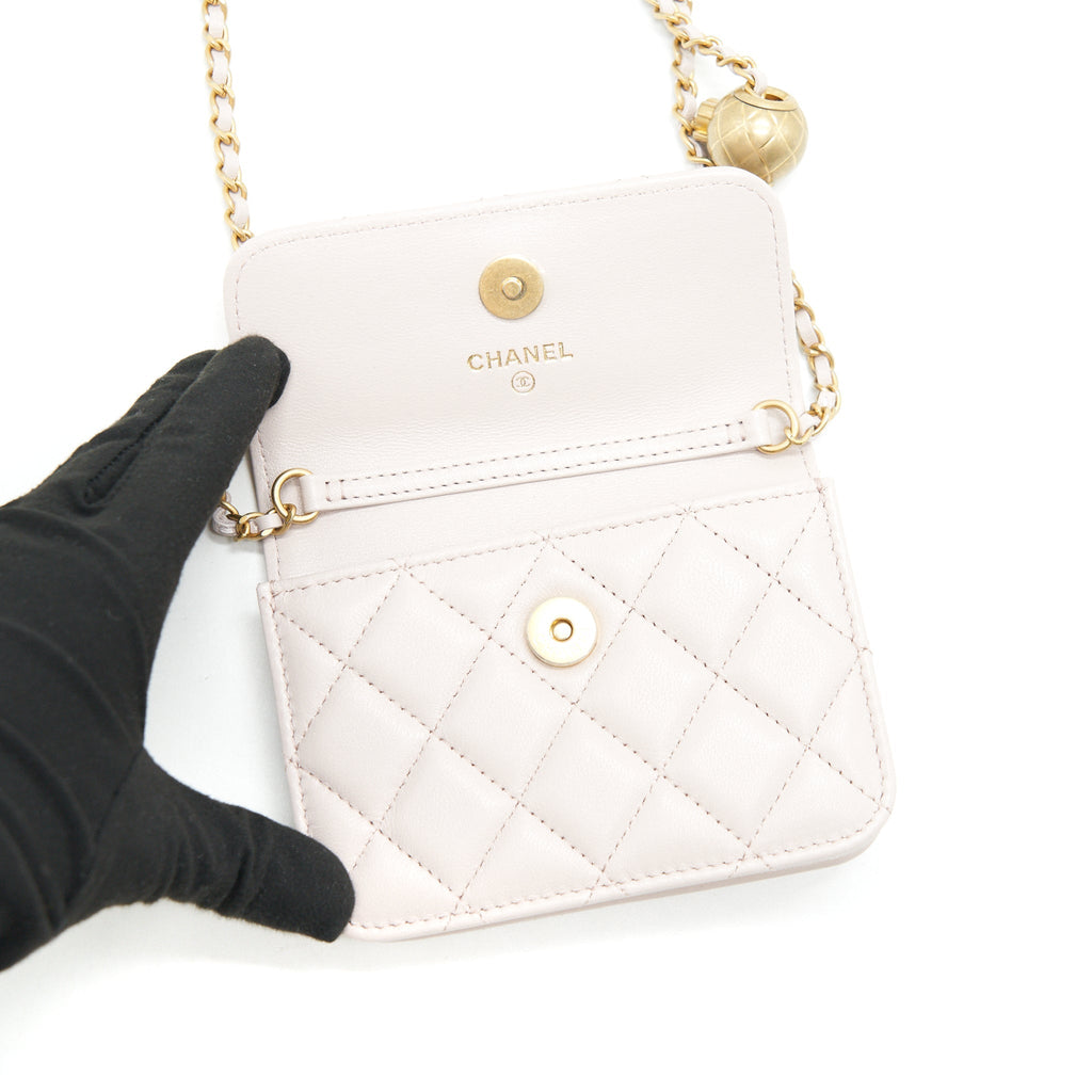 CHANEL 21B LILAC/ LIGHT PURPLE PEARL CRUSH MINI BELT BAG