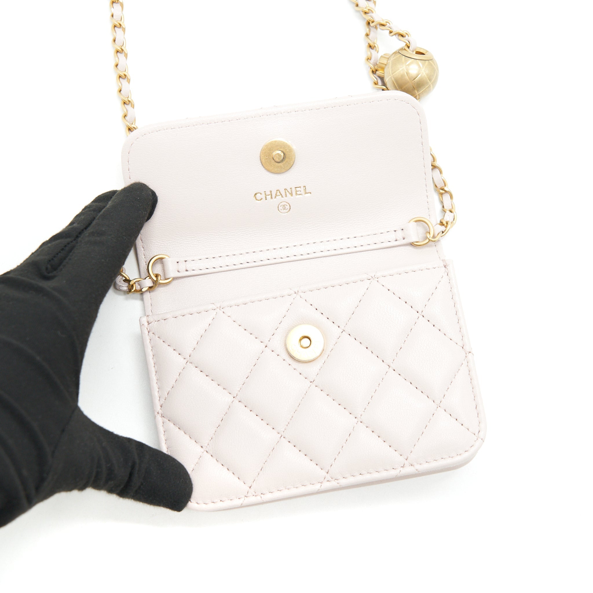 CHANEL 21B LILAC/ LIGHT PURPLE PEARL CRUSH MINI BELT BAG