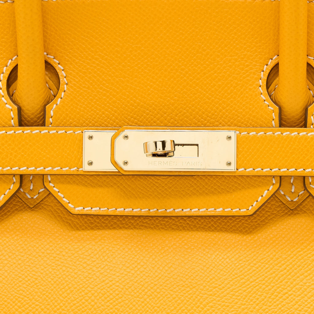 HERMES BIRKIN 30 EPSOM 9V JAUNE D’OR LGHW