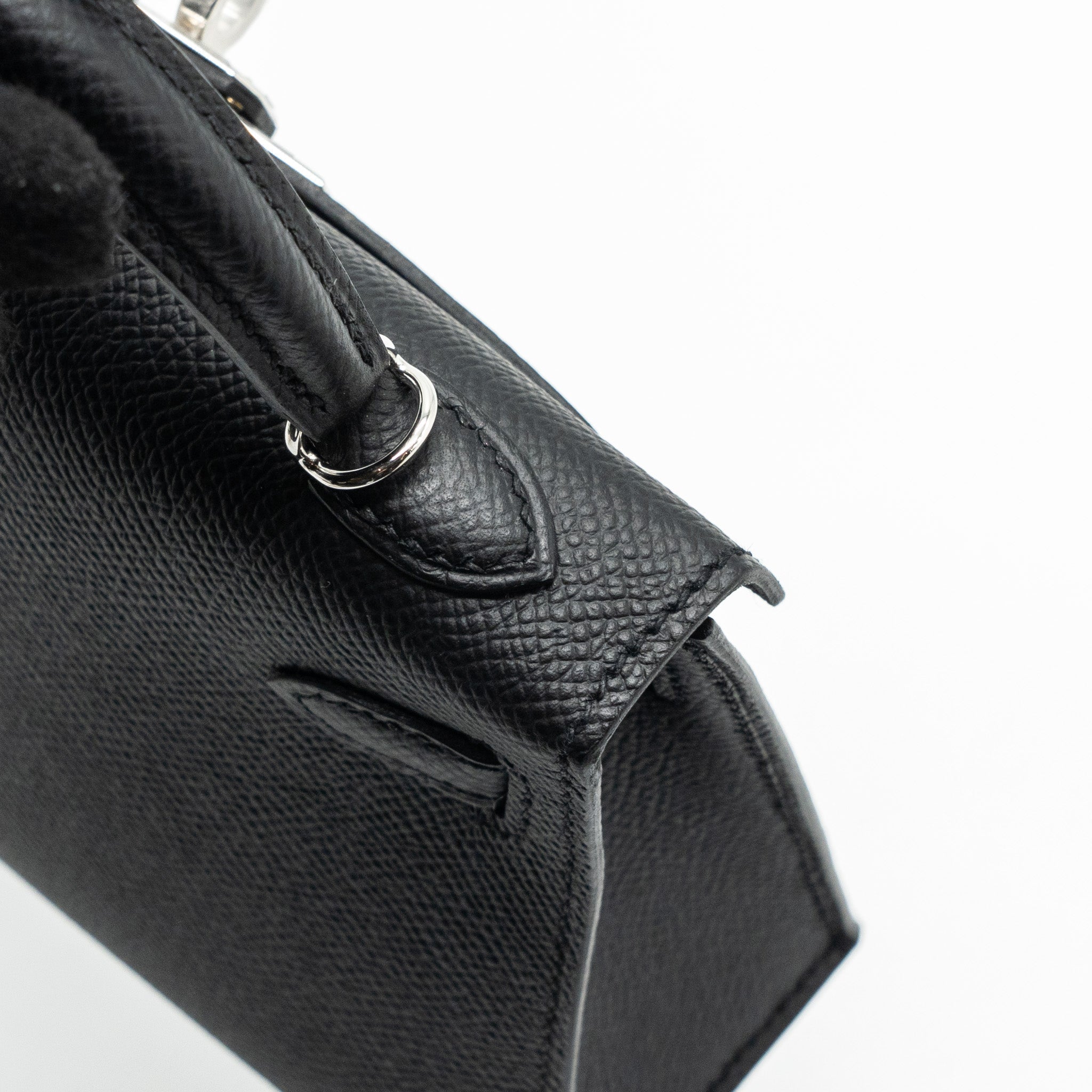 HERMES MINI KELLY II EPSOM BLACK SHW