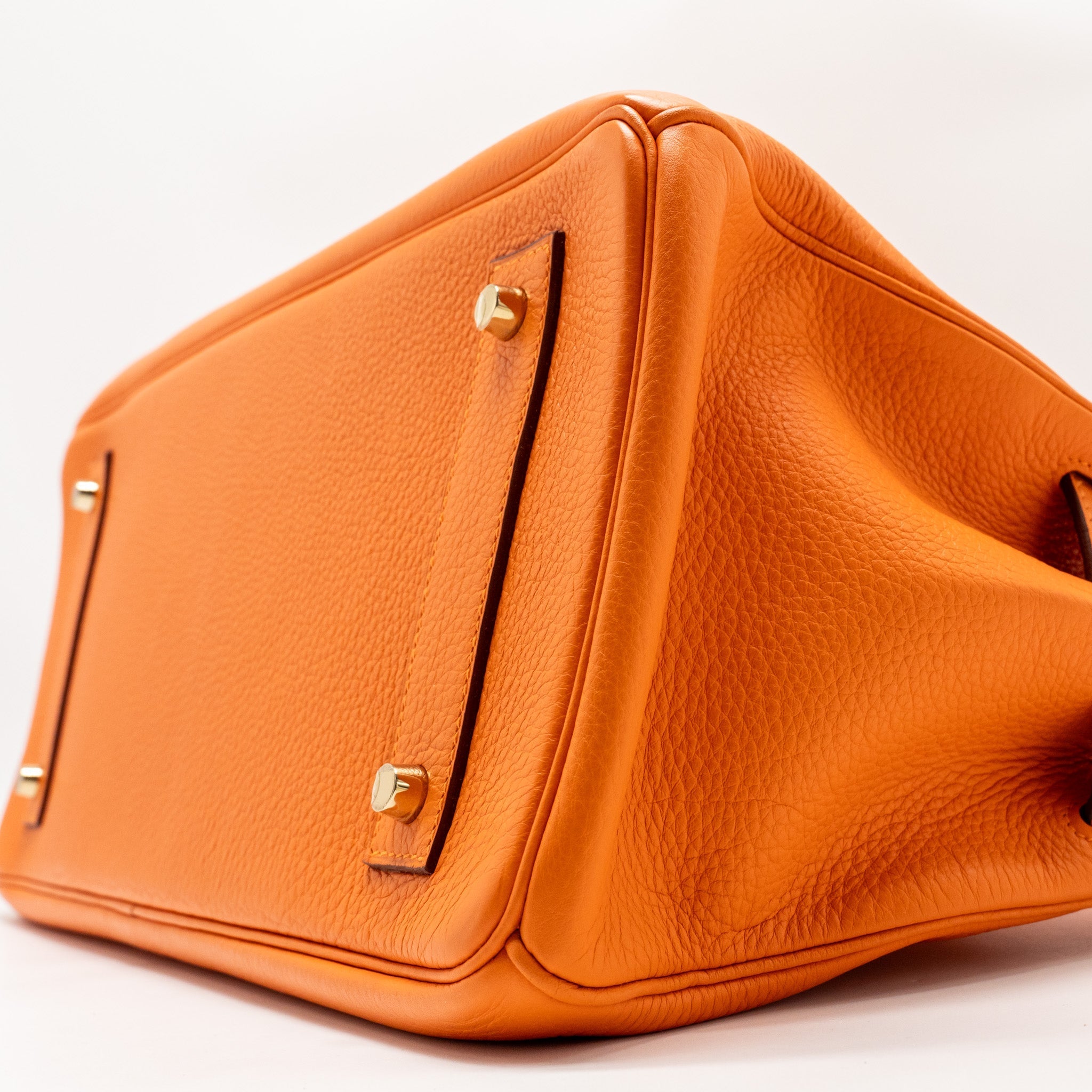 HERMES SHOULDER BIRKIN 42 CLEMENCE ORANGE SHW