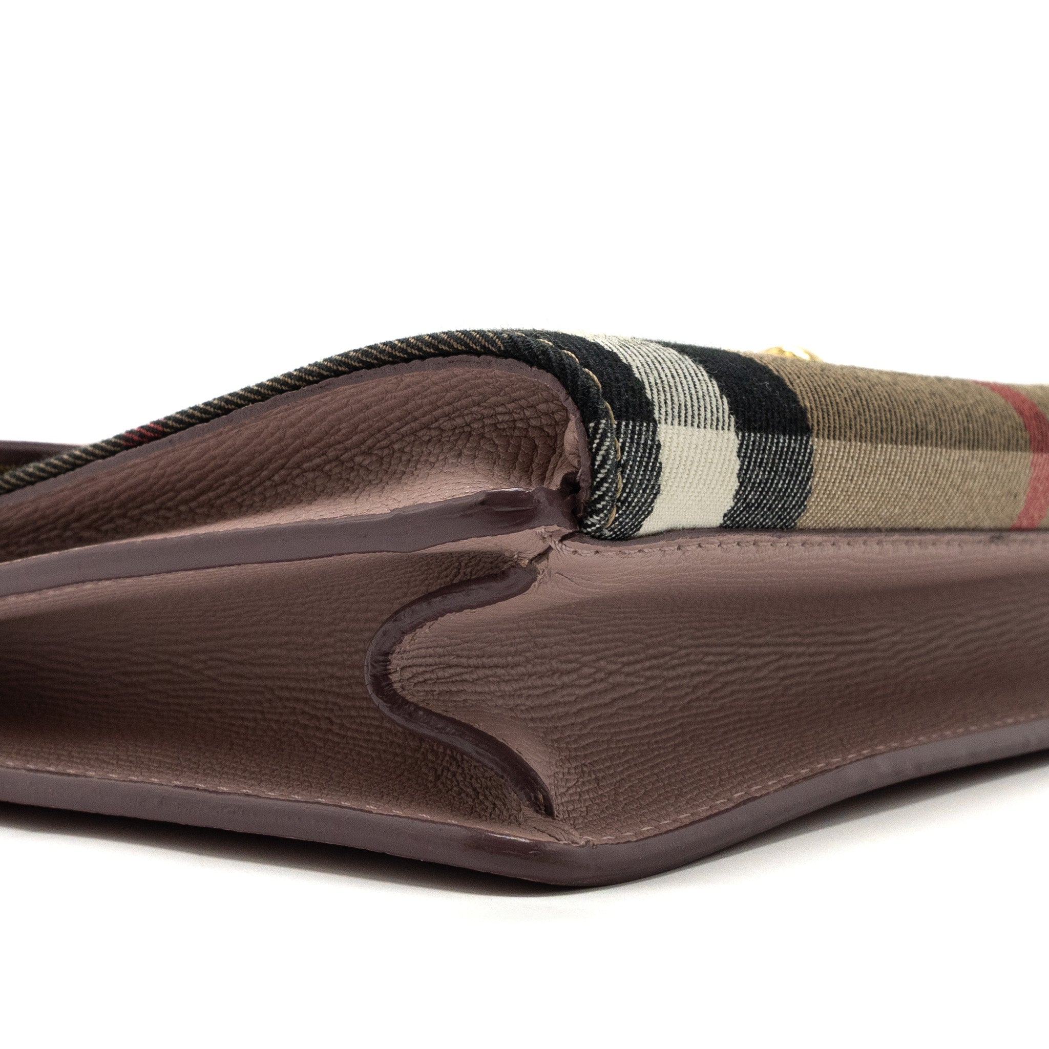 BURBERRY HOUSE CHECK CROSSBODY BAG CANVAS / CALFSKIN LEATHER MULTICOLOR LIGHT PINK GHW