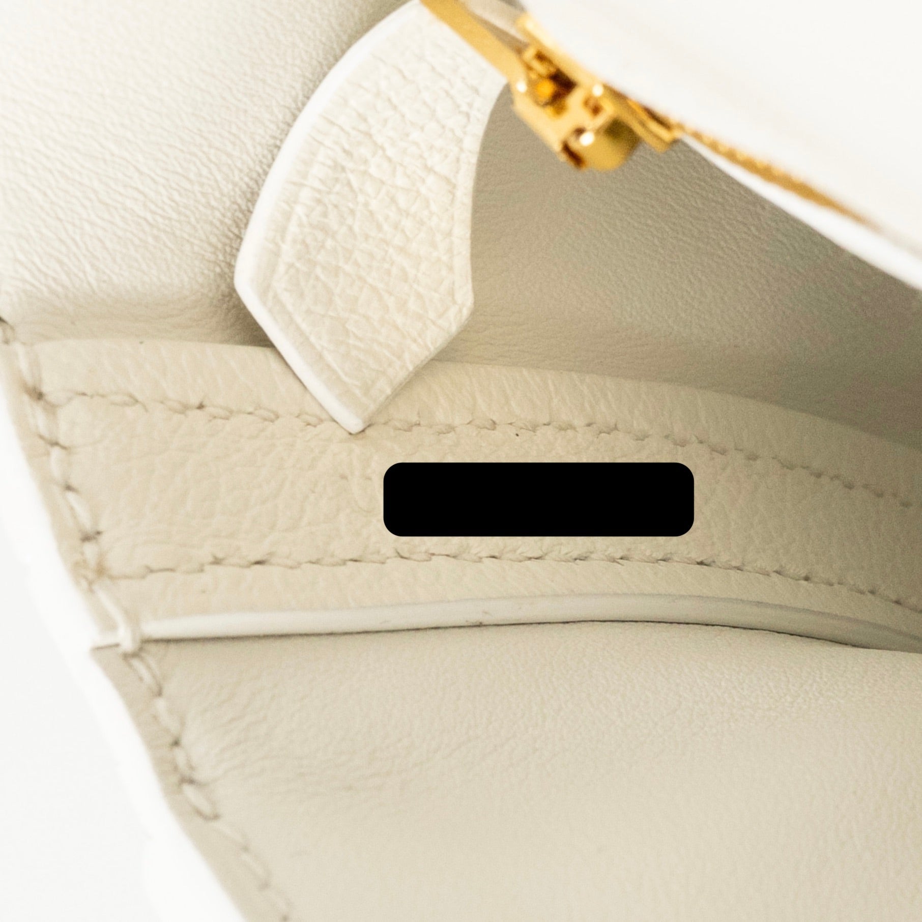 HERMES MINI 2424 24/24-21 BAG EVERCOLOR/SWIFT BLANC / NATA GHW