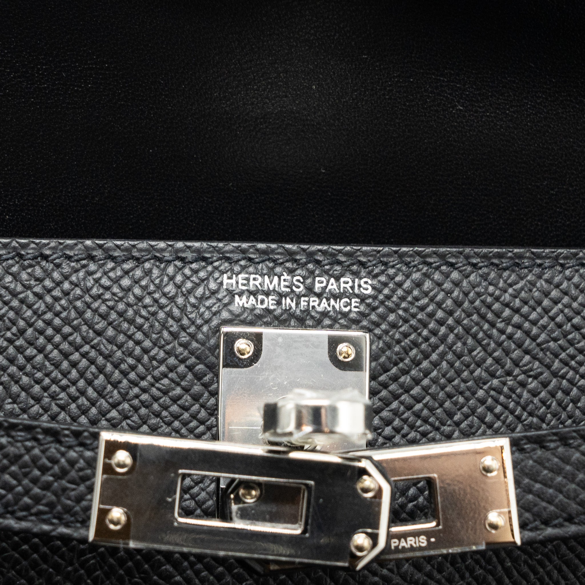 HERMES MINI KELLY II EPSOM BLACK SHW