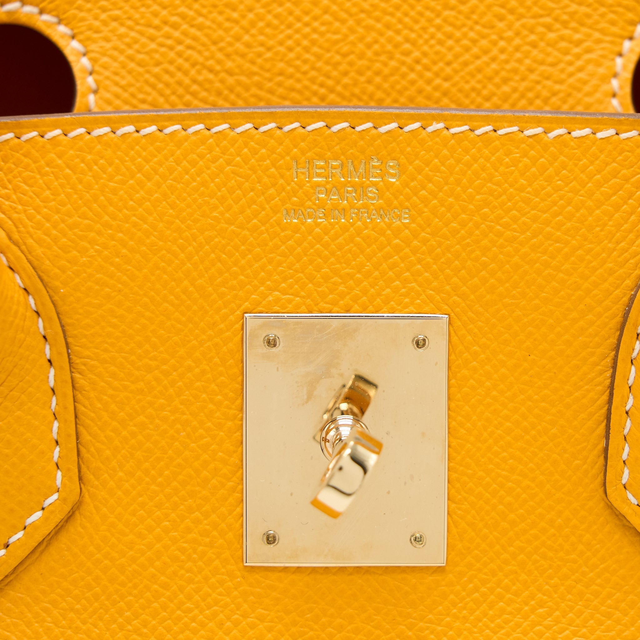 HERMES BIRKIN 30 EPSOM 9V JAUNE D’OR LGHW