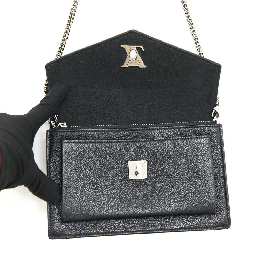 LOUIS VUITTON THE MY LOCKME CHAIN CROSSBODY BAG BLACK