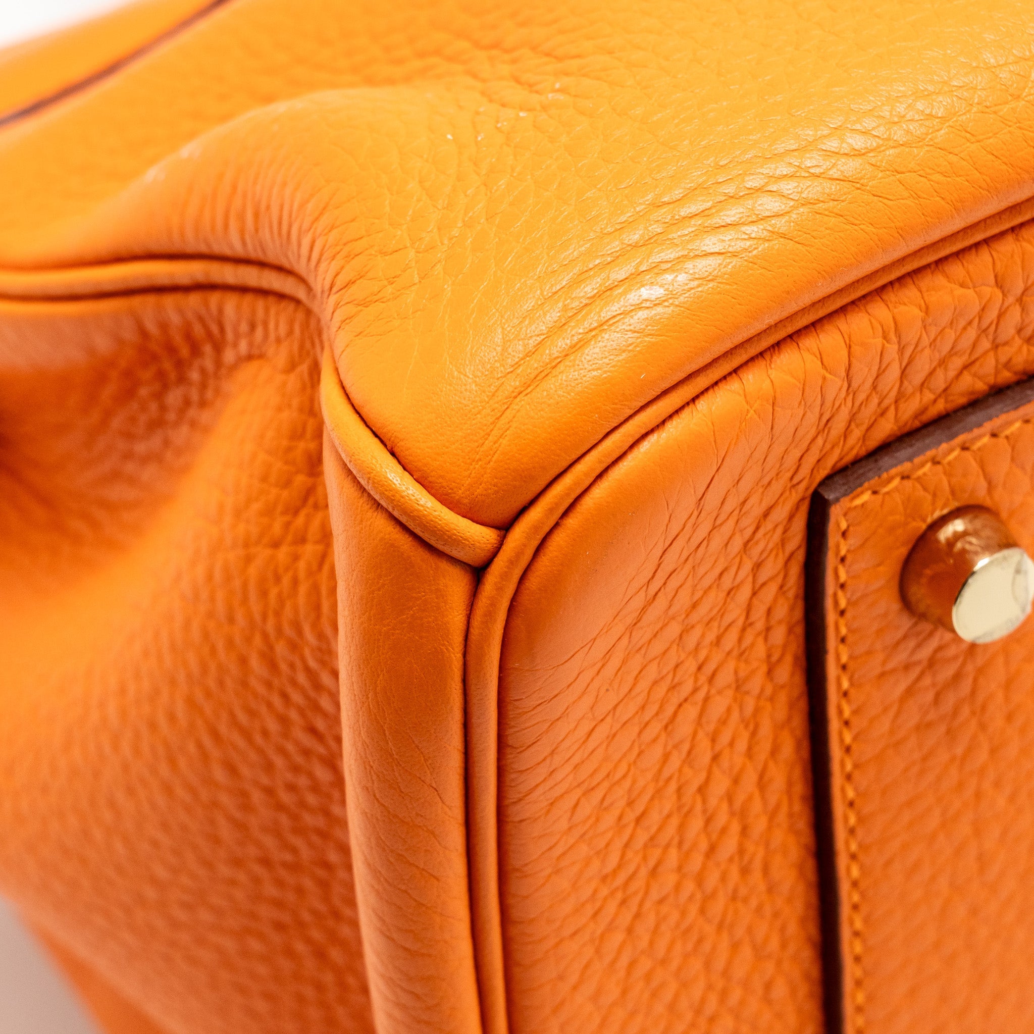 HERMES SHOULDER BIRKIN 42 CLEMENCE ORANGE SHW