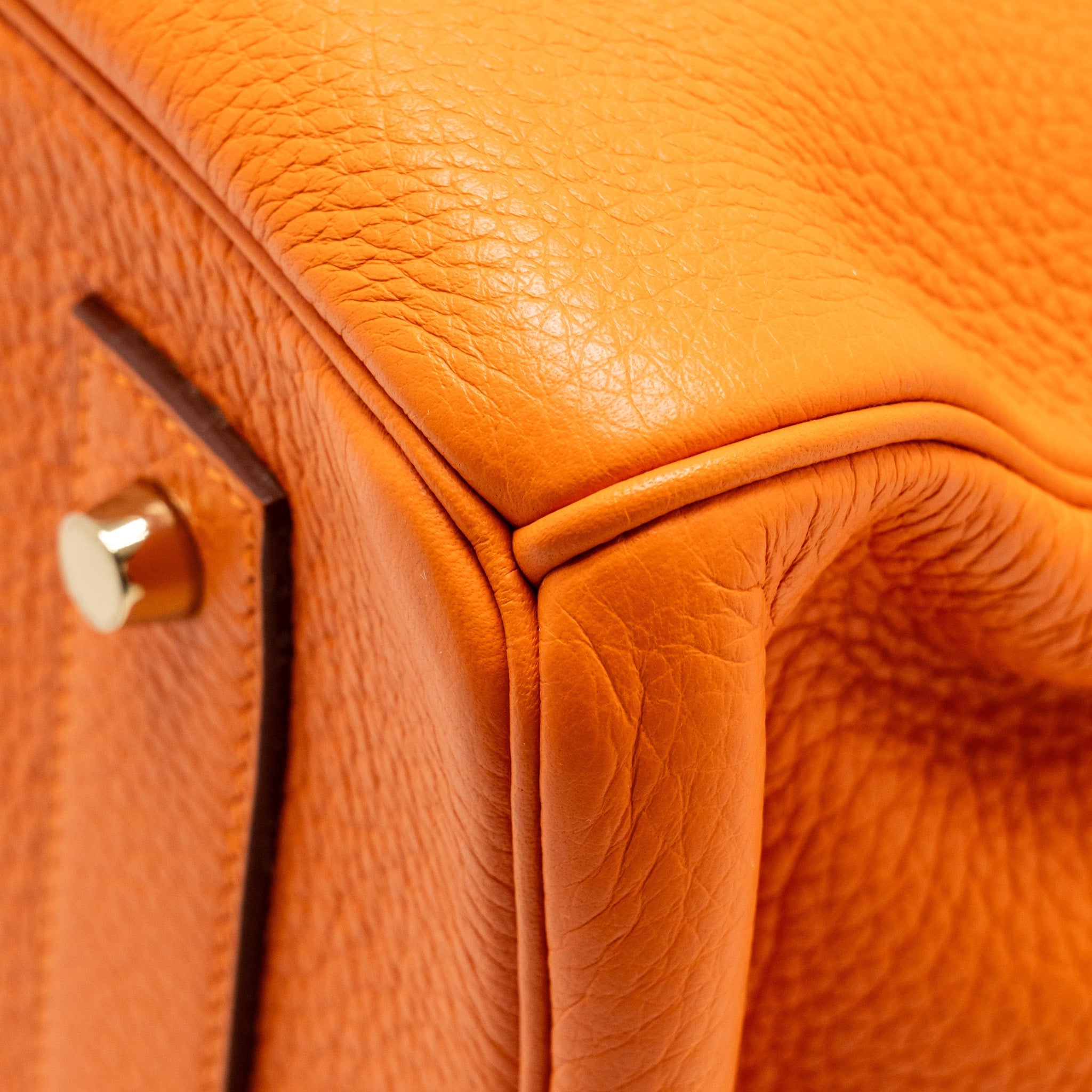 HERMES SHOULDER BIRKIN 42 CLEMENCE ORANGE SHW
